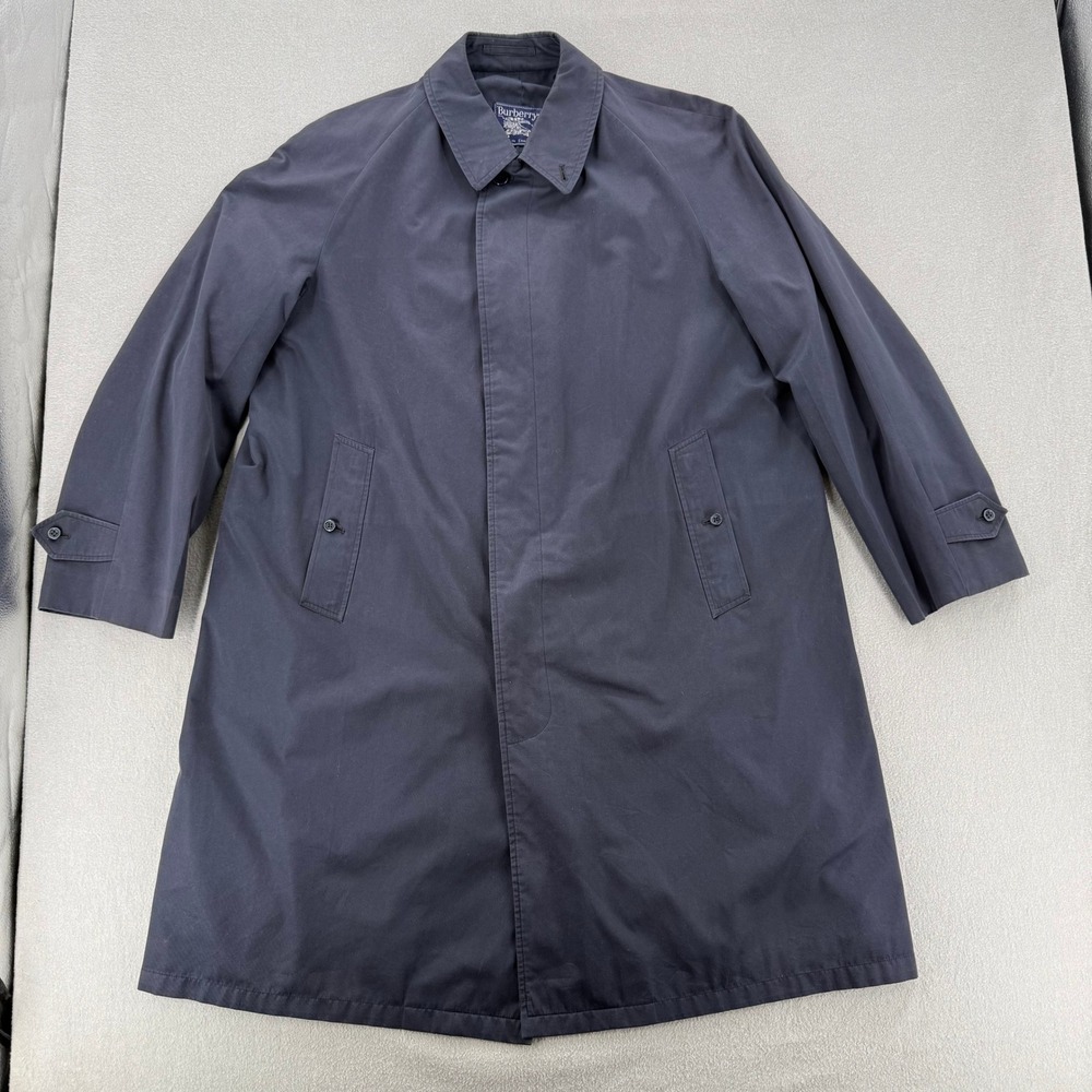 Vintage 70s 80s Burberry's Made in England Single Breasted Rain Trench Car Coat
